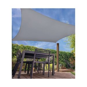 Toldo vela quadrado cor: cinza claro 5 x 5 m
