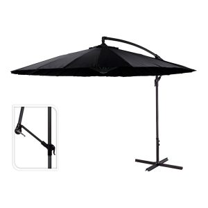 Chapéu-de-sol excêntrico ø300 cm altura máxima 3m cor: preto