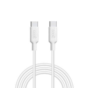 Cable USB Compatible COOL Universal TIPO-C a TIPO-C (1 metro) branco  3 Amp