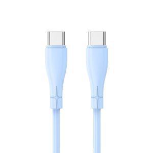 Cable USB COOL Silicona Universal Tipo C a Tipo C (1 metro) Celeste