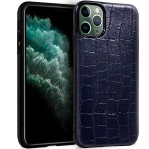 Capa COOL para iPhone 11 Pro Max Leather Crocodile Marino