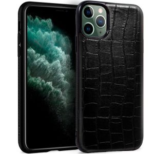 Capa COOL para iPhone 11 Pro Max Leather Crocodile preto