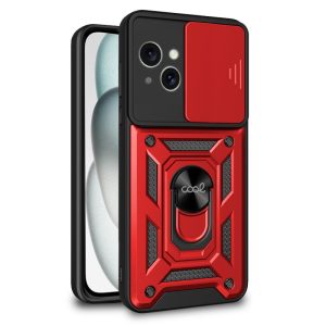 Capa COOL para iPhone 15 Hard Ring vermelho