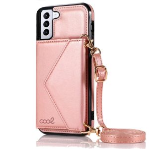 Capa COOL para Samsung G996 Galaxy S21 Plus Colgante Wallet Rosa