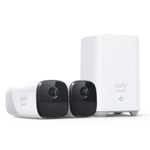 Eufy Camaras de Vigilancia eufyCam 2 Pro, 2K Cámara IP Exterior, 365 días de batería, Compatível com HomeKit, protección IP67, visión Nocturna, Juego de 2 cámaras, sin Tarifa mensual