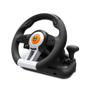 Krom K-Wheel preto  USB Volante + Pedales Analógico/Digital PlayStation 4, Playstation, Playstation 3, Xbox One
