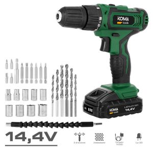 Kit berbequim aparafusador a bateria, 27 acessórios