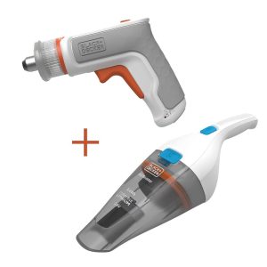 Kit: aparafusadora hexdriver 3.6v + aspirador de mão 3,6v bcknvcrta01-qw black & decker