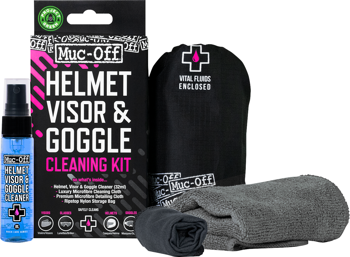 Kit Limpeza De Lentes / Visor Muc-off V2