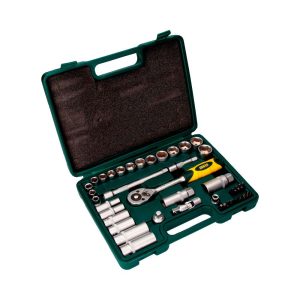 Roquete e acessorios de 3/8 pol cromo vanadio, jogo 40 peças