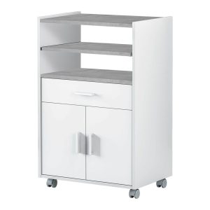 Armário de micro-ondas 1 gaveta + 2 portas 59 x 40 x 92 cm