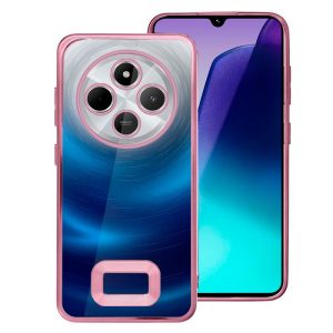 Capa COOL para Xiaomi Redmi 14C / Poco C75 Borde Metalizado (Rosa)