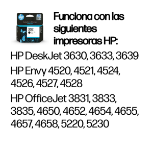 HP Cartucho de tinta original 302 preto