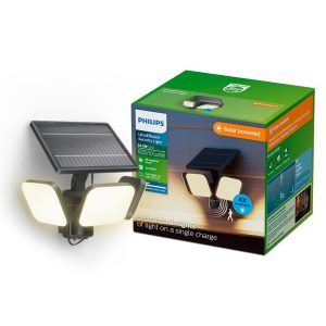 Luminária de segurança solar zyren, preta, 24,5 w, 4000/50 lm, 3000 k