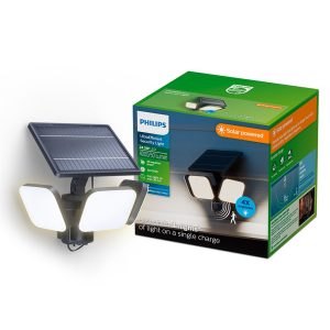 Luminária de segurança solar zyren, preta, 24,5 w, 4000/50 im, 5000 k
