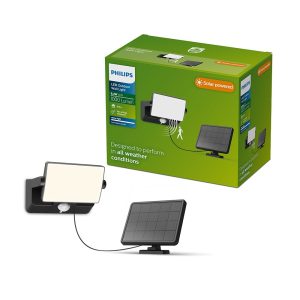 Luz de segurança solar led fyns preto 8,2 w, 1000/50 lm, 3000 k