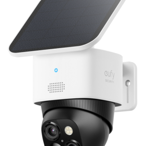 Eufy SoloCam S340, cámara solar de seguridad, cámara exterior inalámbrica, vigilancia de 360°, sin puntos ciegos, Wi - Fi 2,4 GHz, sin cuotas mensuales, CompatívO com HomeBase 3
