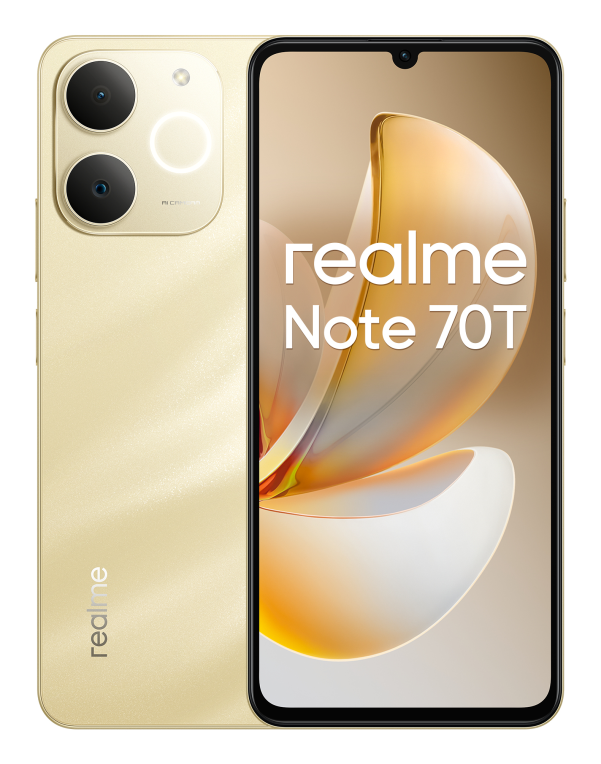 realme Note 70T 17,1 cm (6.74") SIM doble Android 15 4G USB Tipo C 4 GB 128 GB 6000 mAh Oro