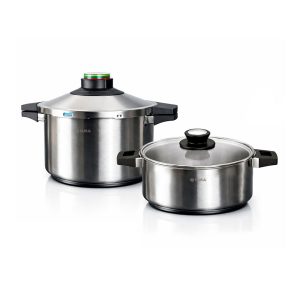 Panela de pressão prêst duo 4 + 6 l, aço inoxidável 18/10,2 peças