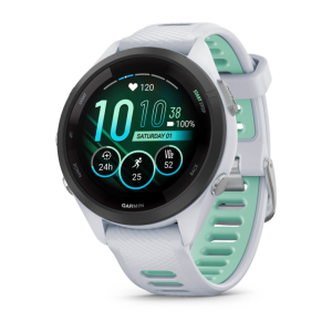 Garmin Forerunner 265S 2,79 cm (1.1") AMOLED 42 mm Digital 360 x 360 Pixeles Ecrã táctil preto , branco  Wifi GPS (satélite)