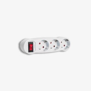 Ficha Tripla Aslo Schuko Com Interruptor